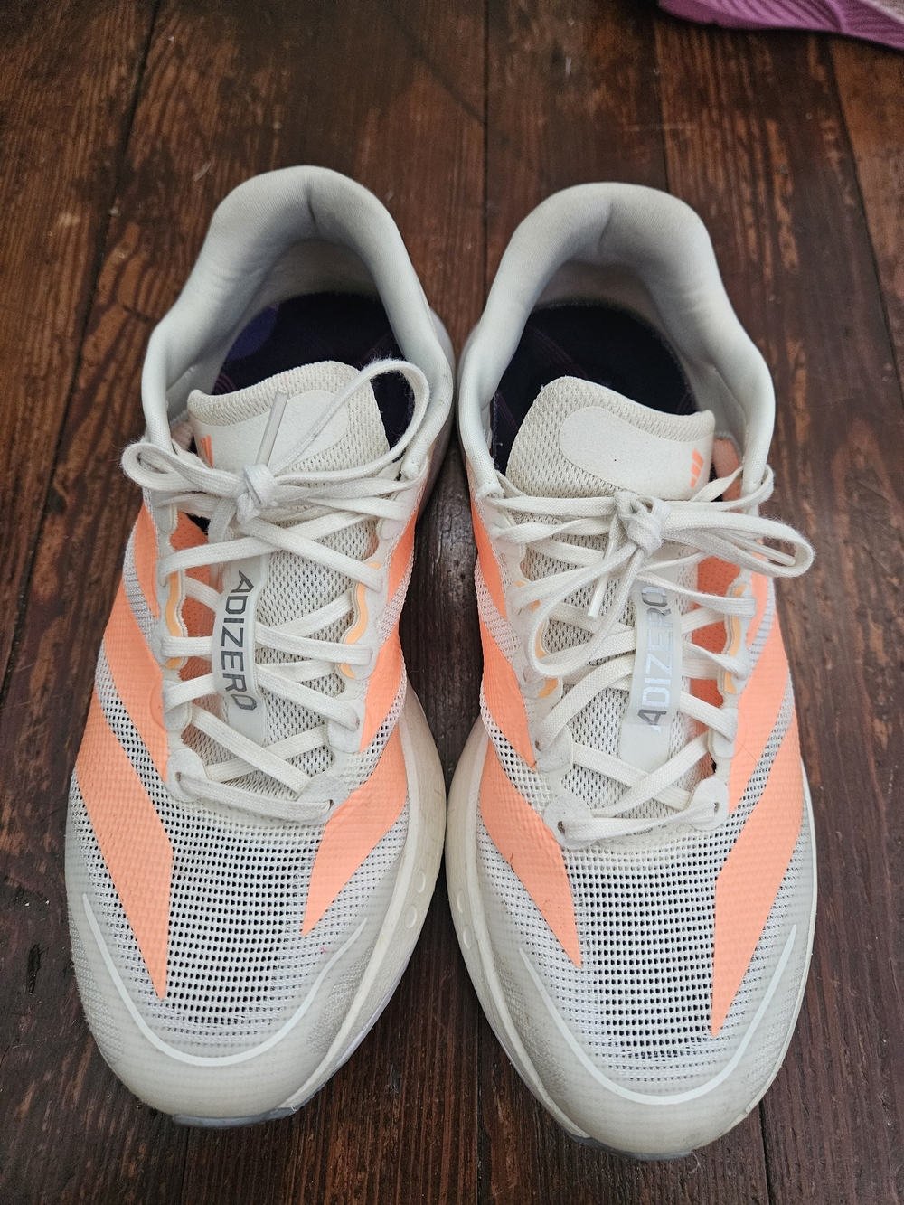 Adidas Womens Adizero Evo SI W Off-white/Beam Orange/Acid Orange